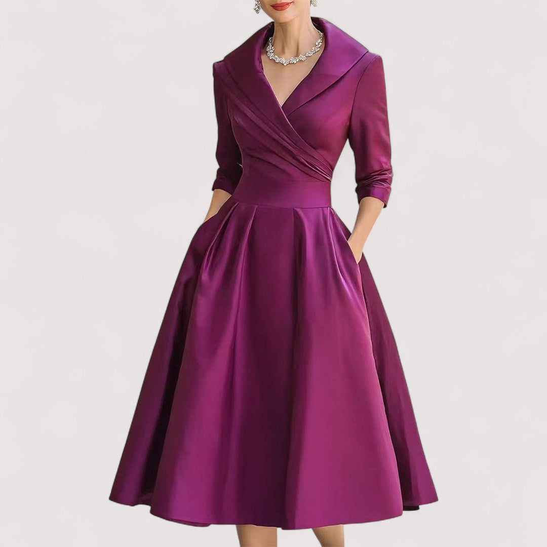 Frederica™ | Midi-Satynowa Sukienka