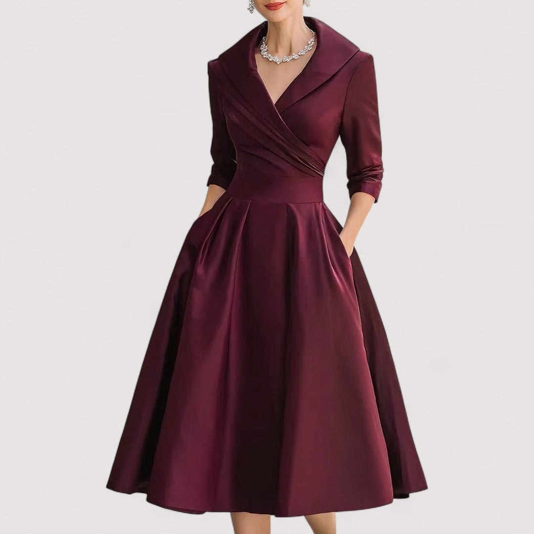 Frederica™ | Midi-Satynowa Sukienka