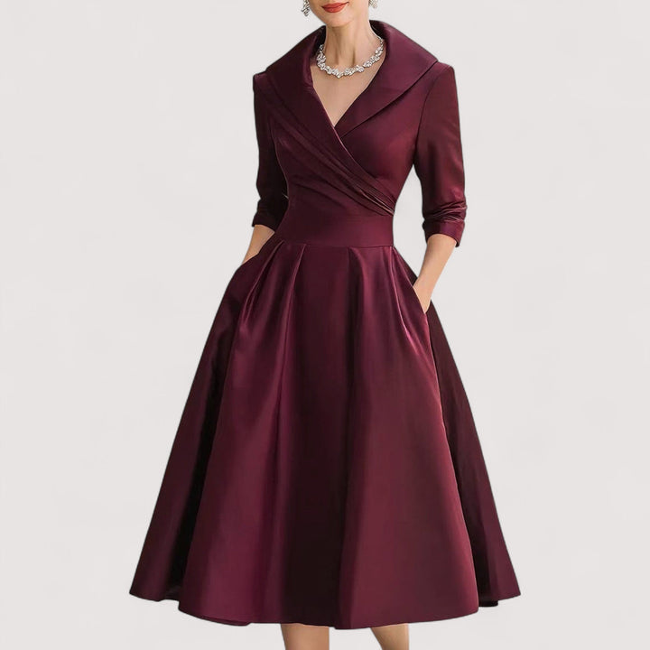 Frederica™ | Midi-Satynowa Sukienka