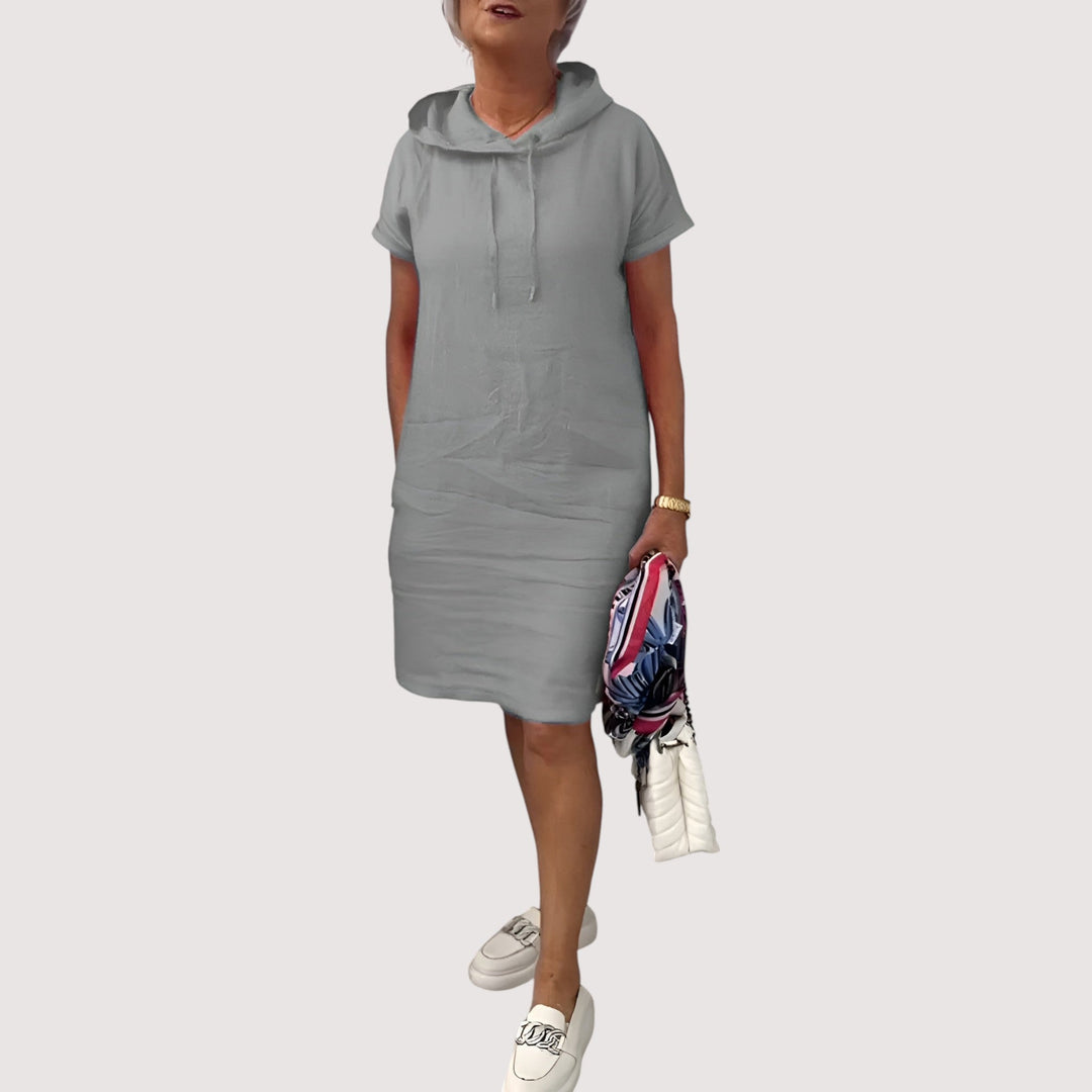 Noor™ | Luźna sukienka z kapturem