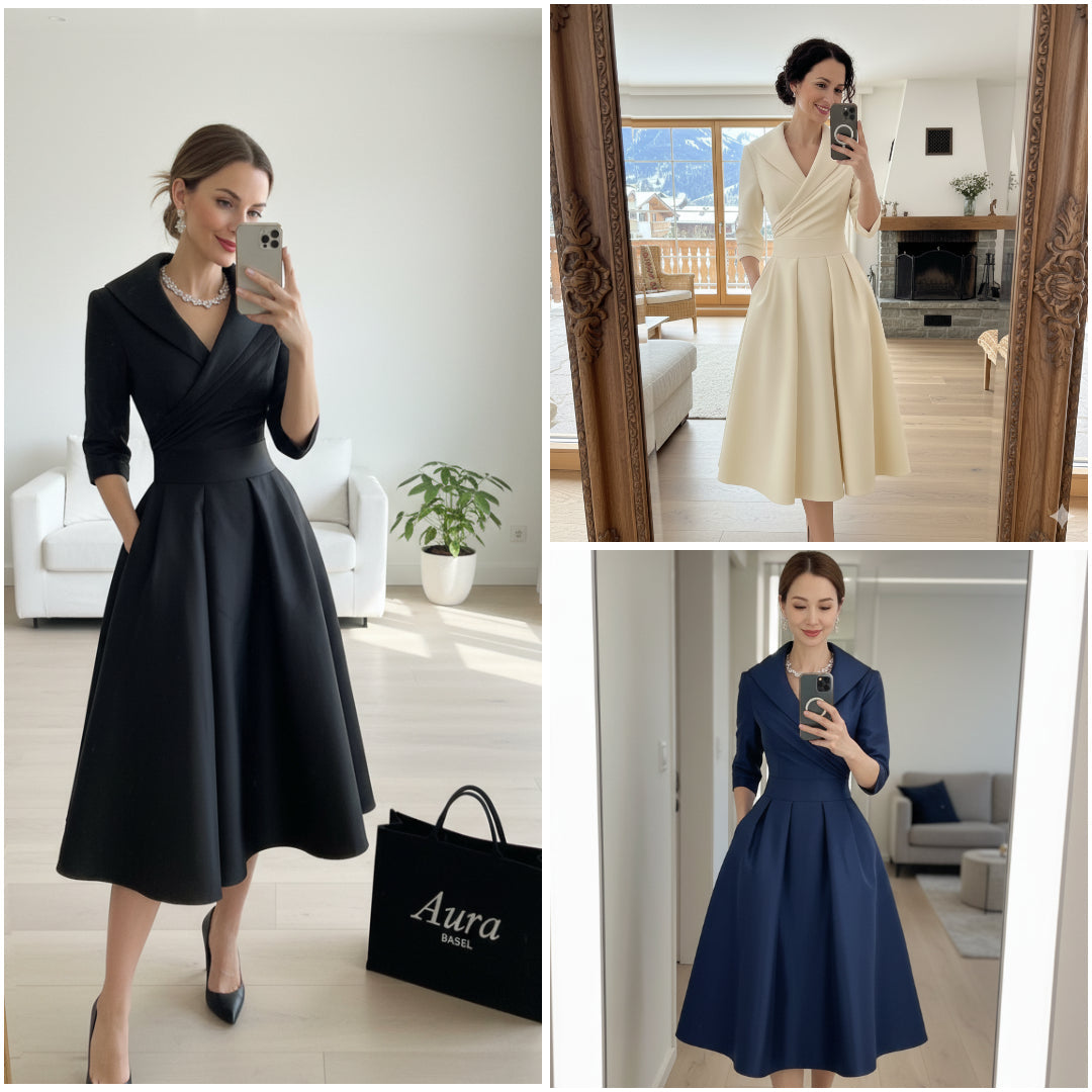 Frederica™ | Midi-Satynowa Sukienka