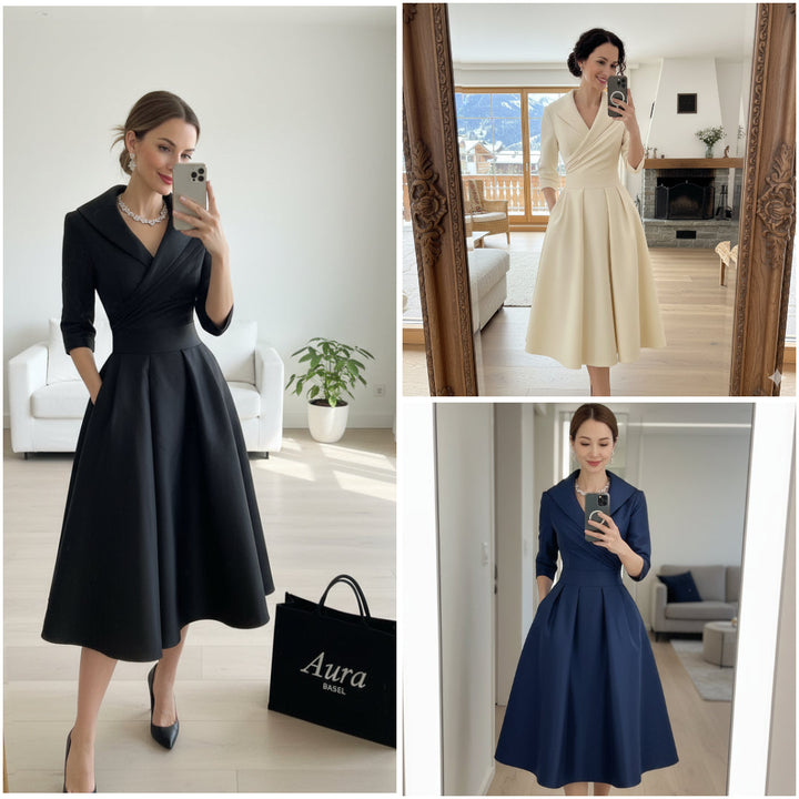 Frederica™ | Midi-Satynowa Sukienka