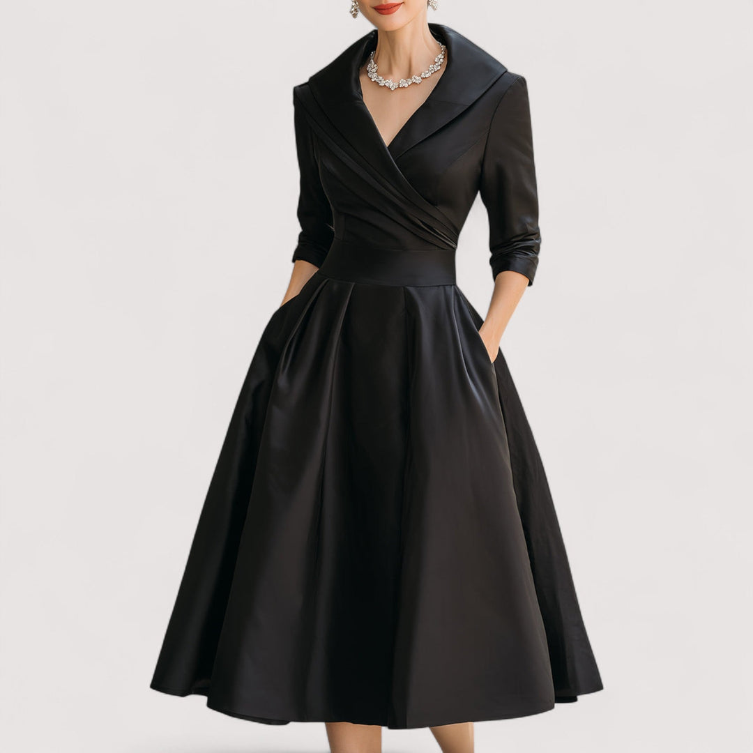 Frederica™ | Midi-Satynowa Sukienka