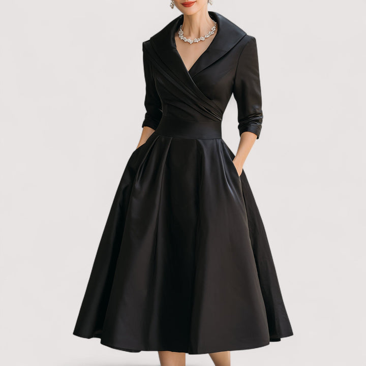 Frederica™ | Midi-Satynowa Sukienka