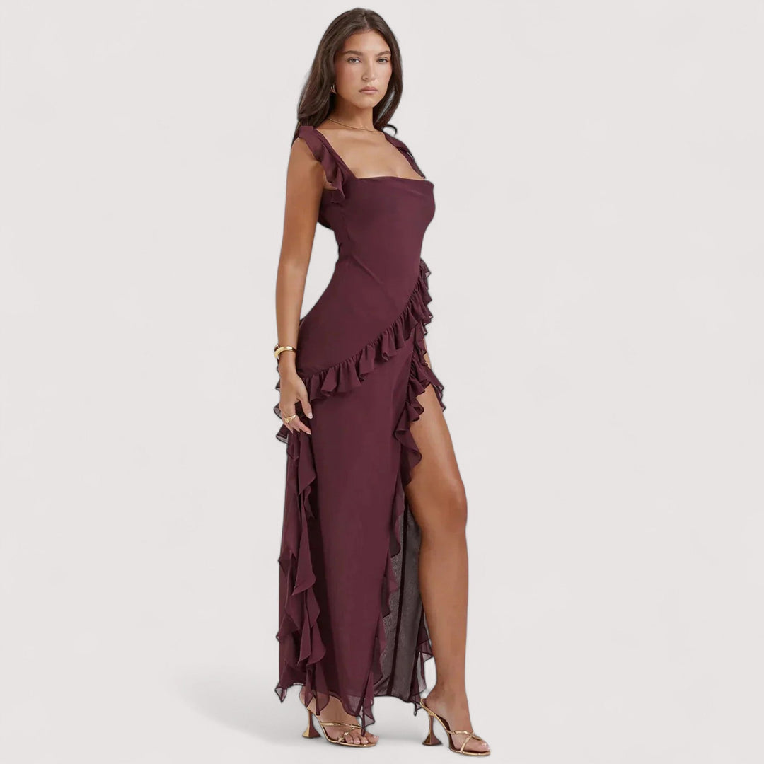 Chloe™ | Sukienka maxi z rozcięciem