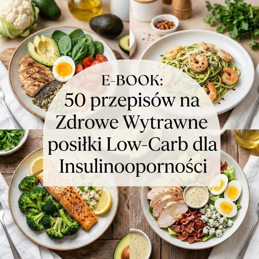E-BOOK: 50 przepisów na Zdrowe Wytrawne posiłki Low-Carb dla Insulinooporności